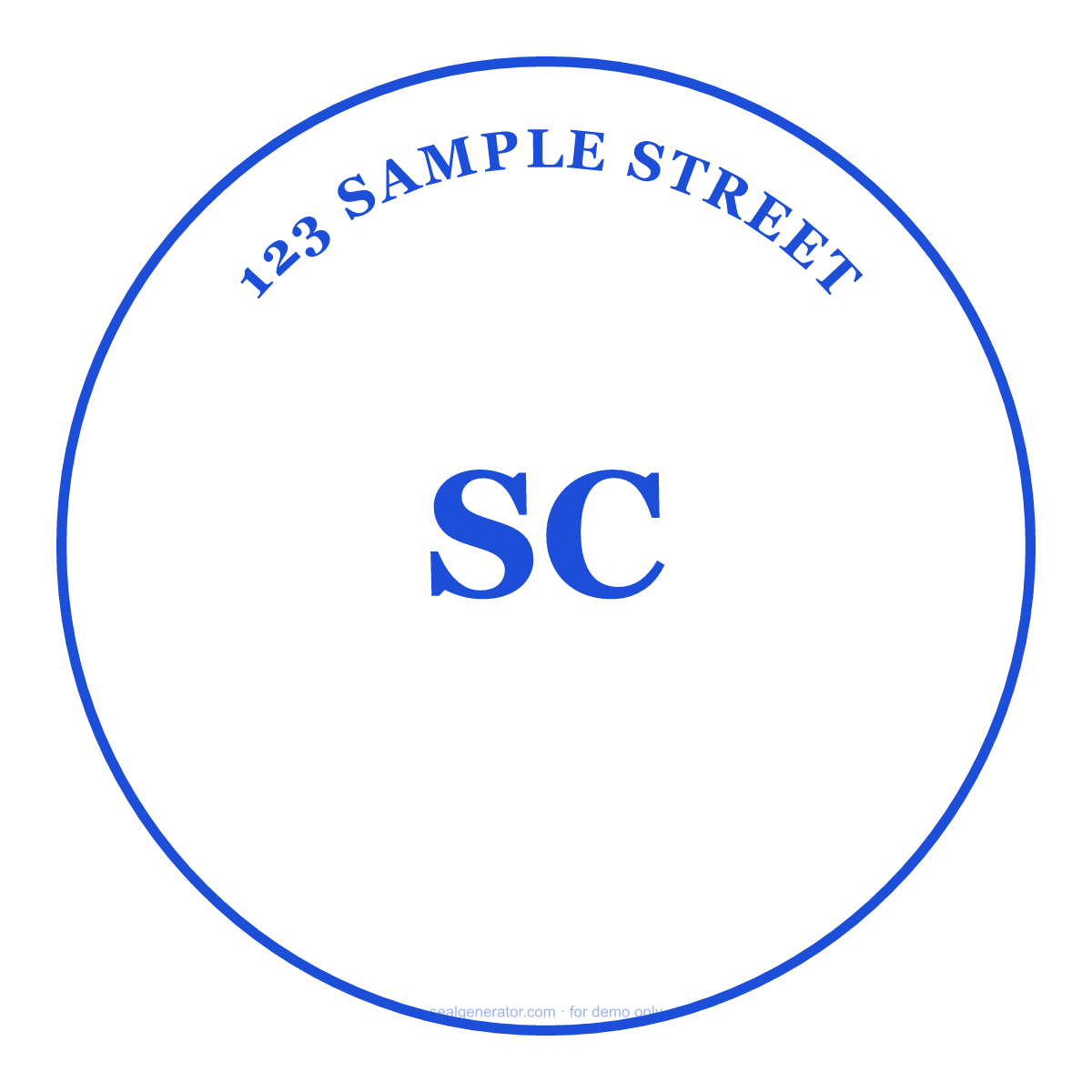 Address Stamp Generator — Live preview
