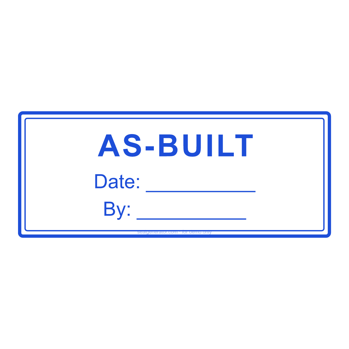 As-Built Stamp Generator — Live preview