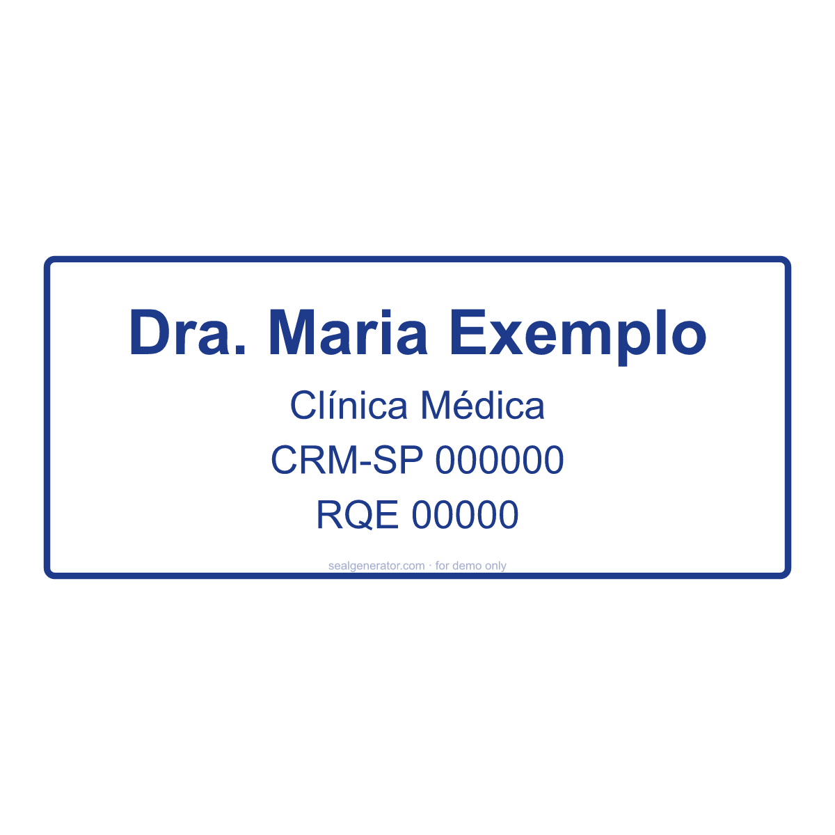 Criar carimbo médico — Prévia ao vivo