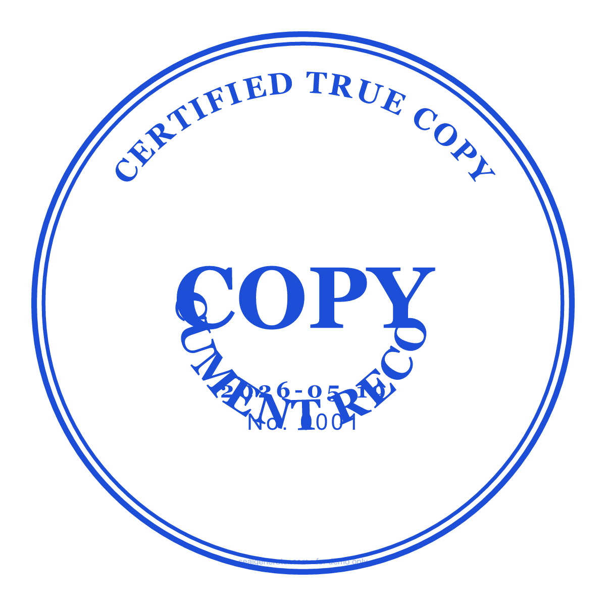 Certified Copy Stamp Generator — Live preview
