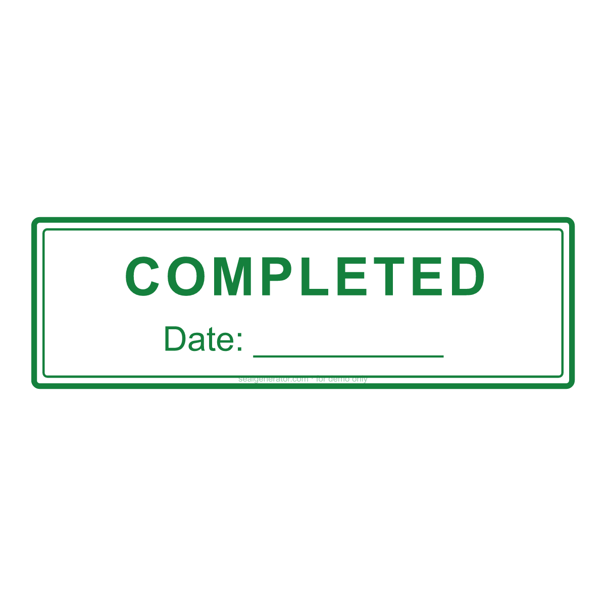 Completed Stamp Generator — Live preview
