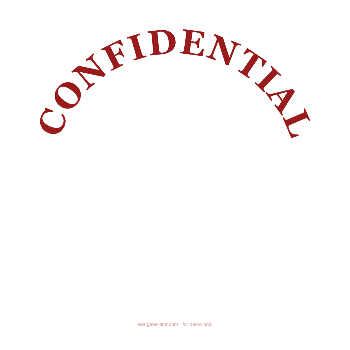 Confidential Stamp Generator — Live preview