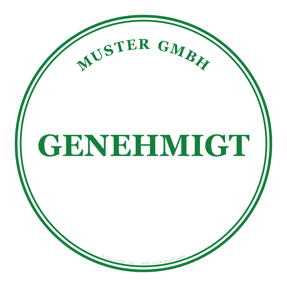 GENEHMIGT Stempel Generator — Live-Vorschau