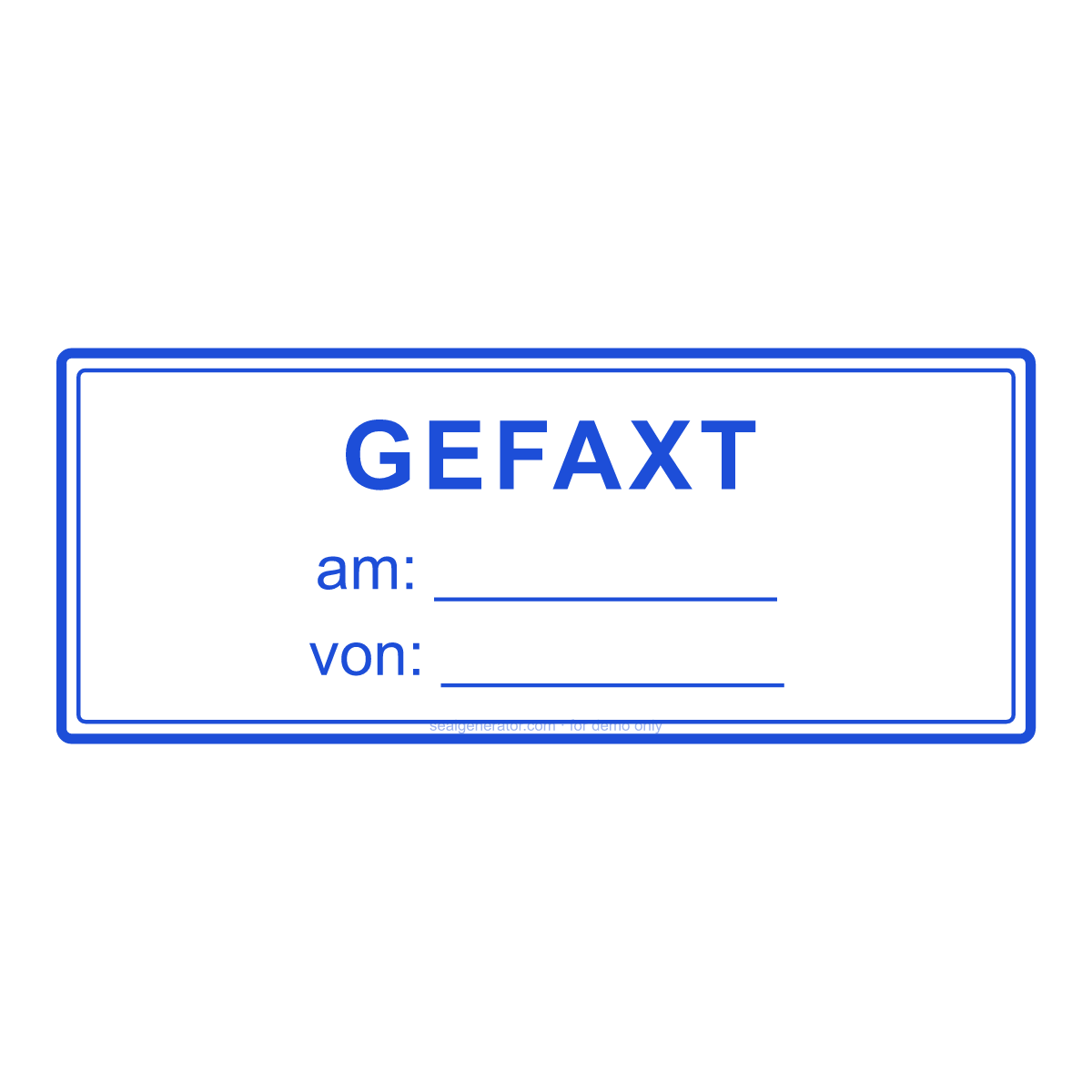GEFAXT-Stempel erstellen — Live-Vorschau
