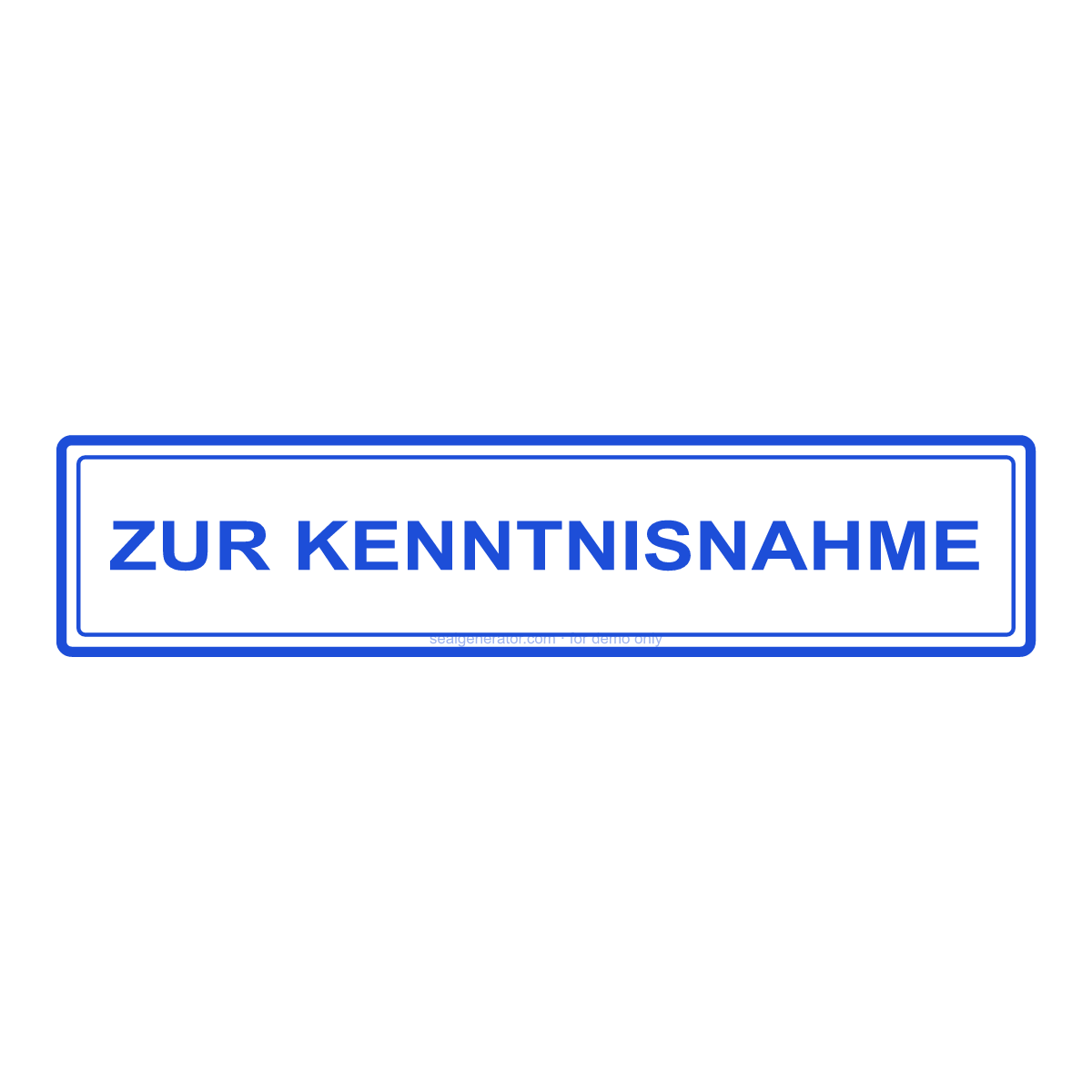Stempel „Zur Kenntnisnahme“ erstellen — Live-Vorschau