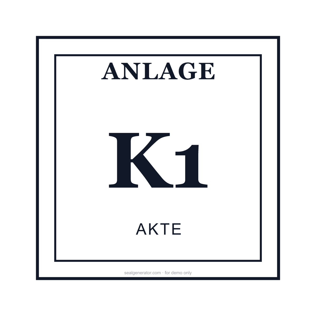 Anlage Stempel Generator — Live-Vorschau