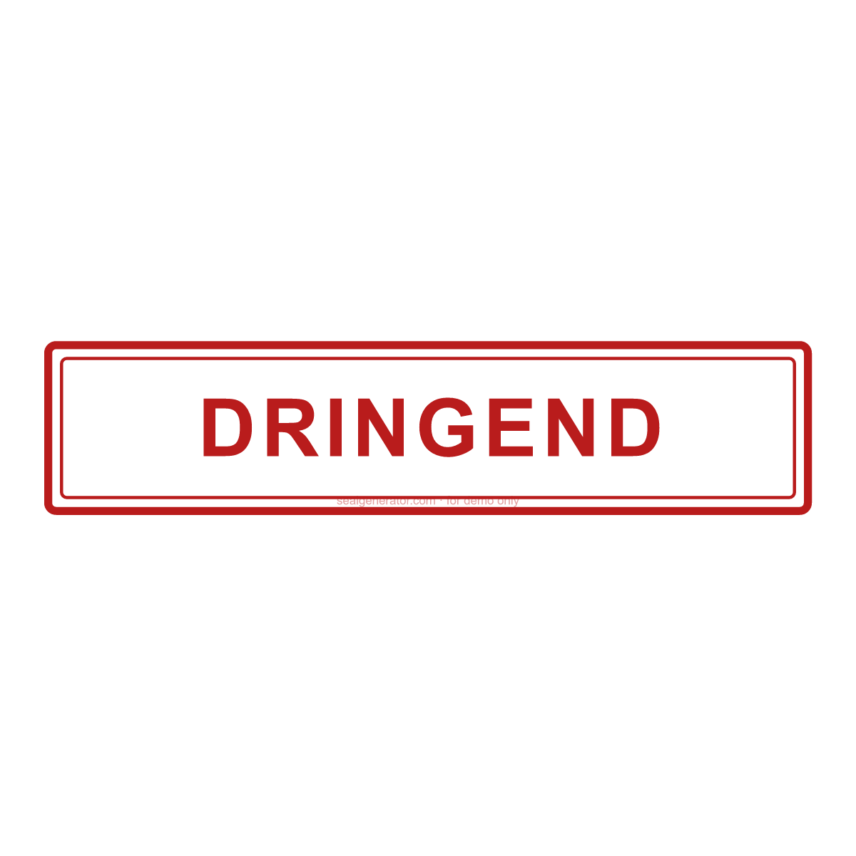 DRINGEND-Stempel erstellen — Live-Vorschau