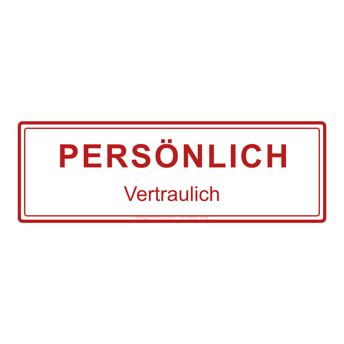 Stempel „Persönlich / Vertraulich“ erstellen — Live-Vorschau