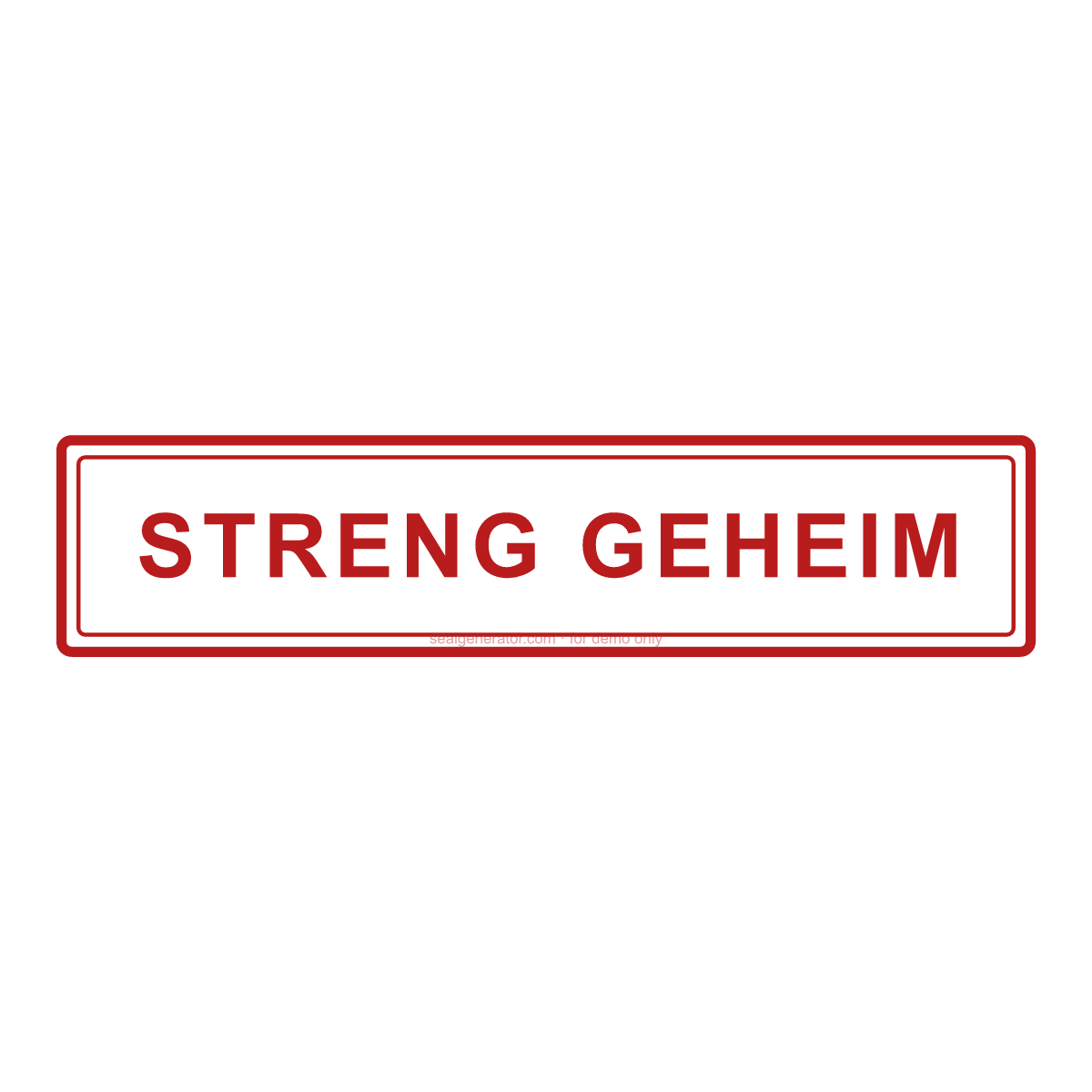 STRENG-GEHEIM-Stempel erstellen — Live-Vorschau