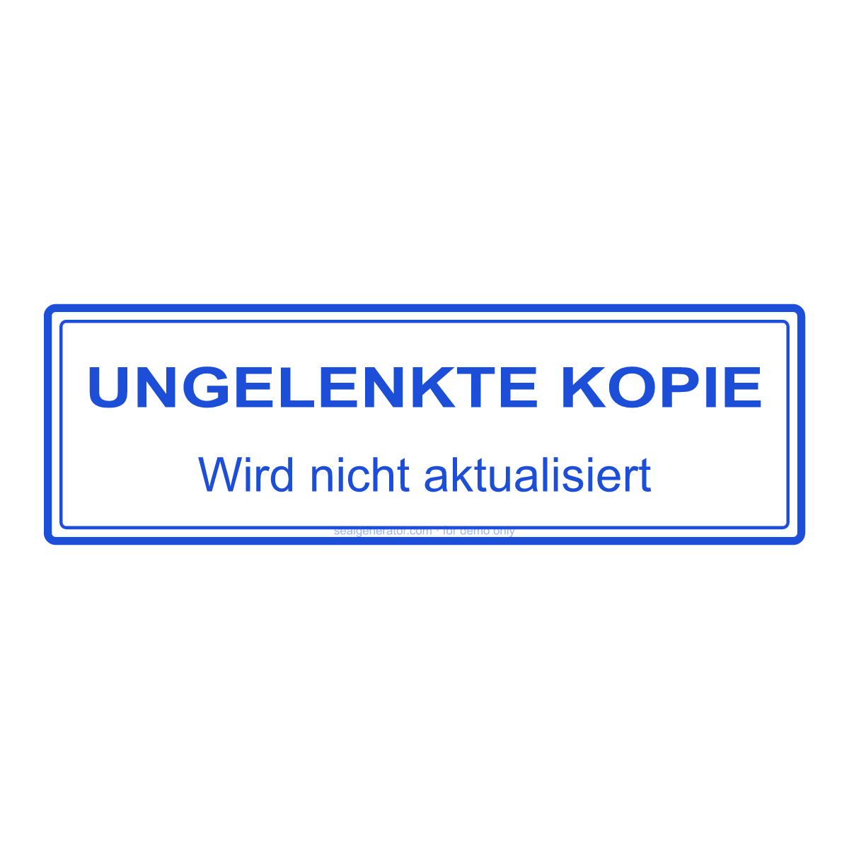 Stempel „Ungelenkte Kopie“ erstellen — Live-Vorschau