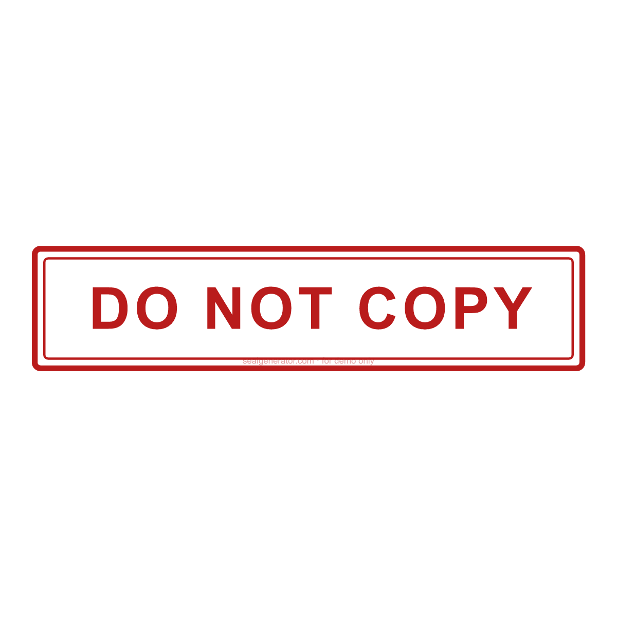 Do Not Copy Stamp Generator — Live preview