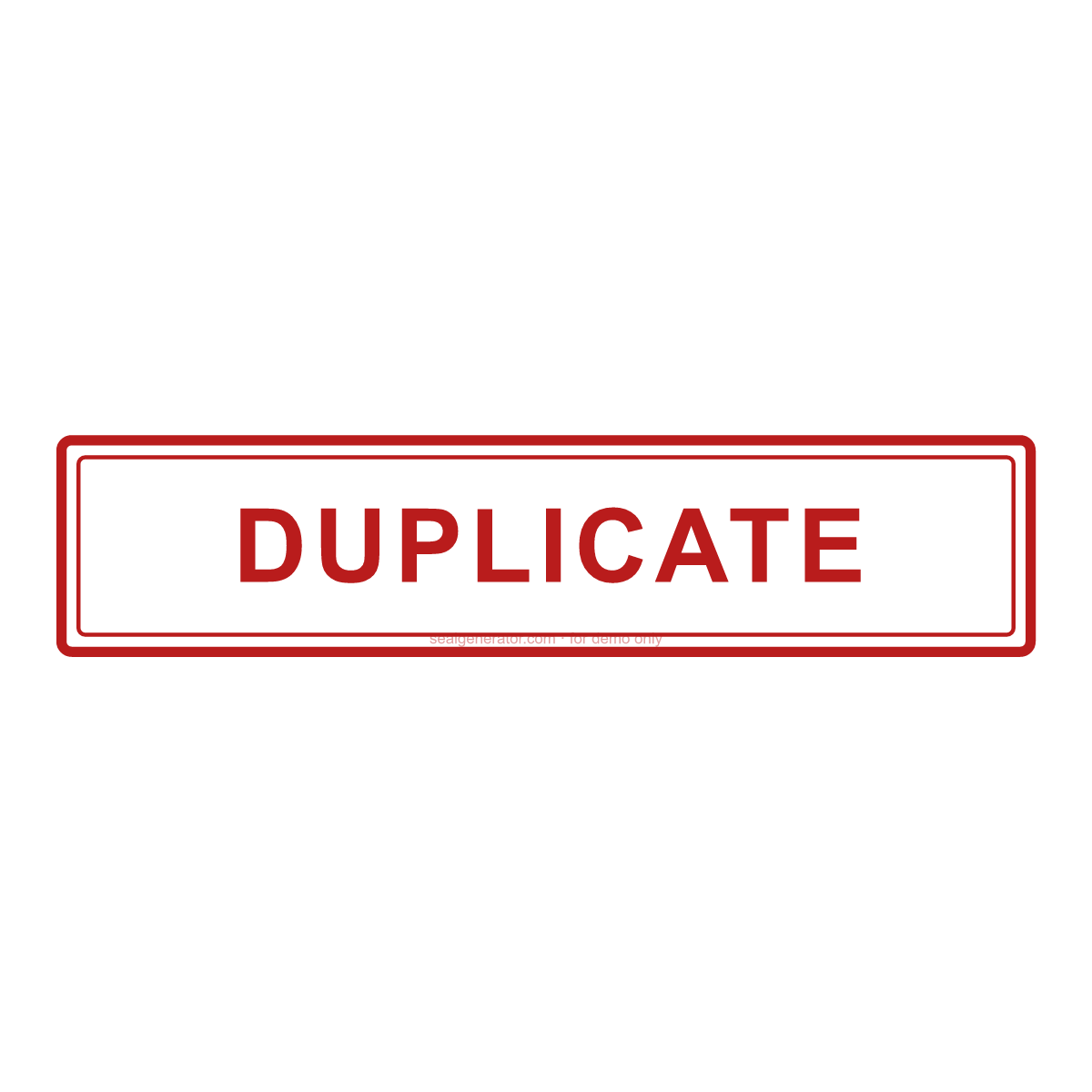 Duplicate Stamp Generator — Live preview
