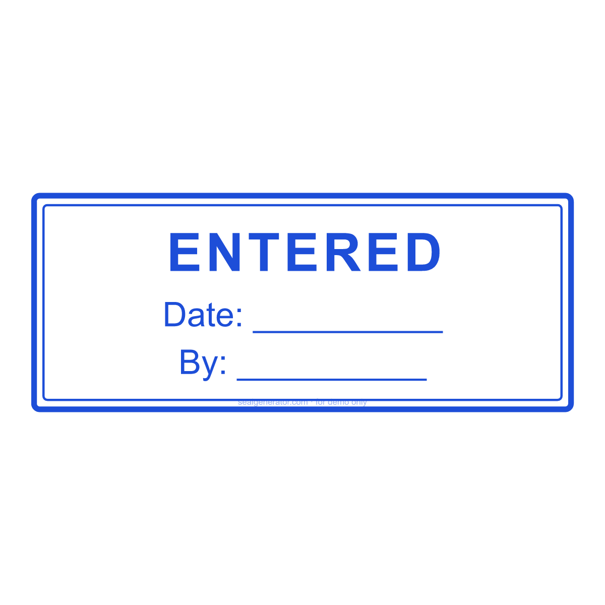 Entered Stamp Generator — Live preview