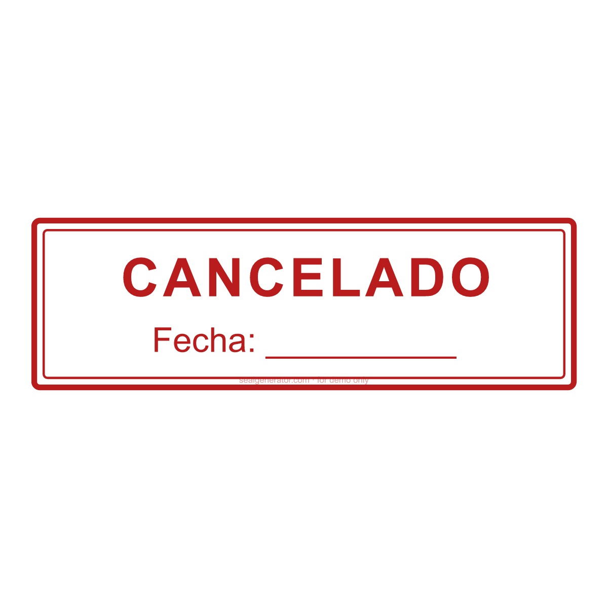 Crear un sello CANCELADO — Vista previa