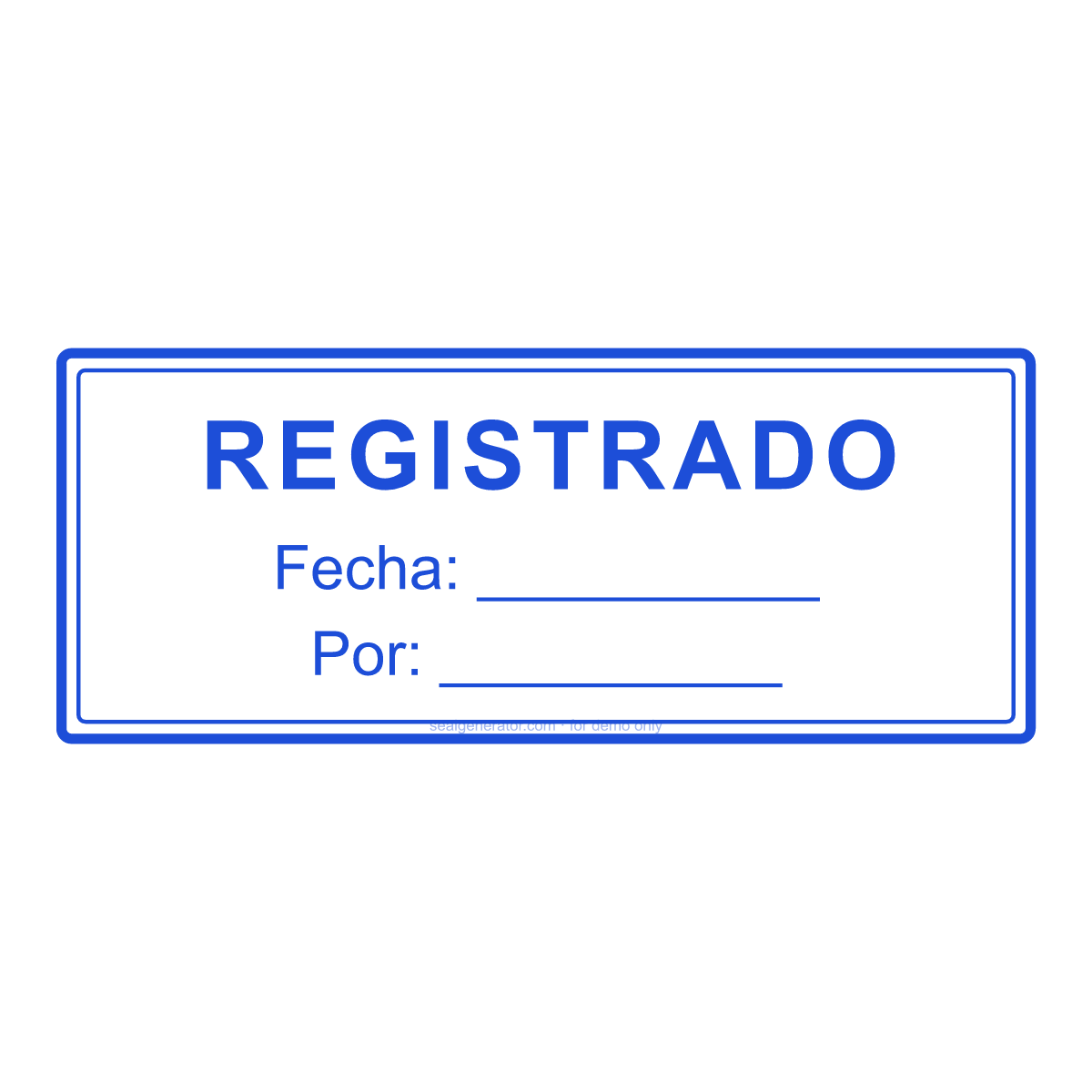 Crear un sello REGISTRADO — Vista previa