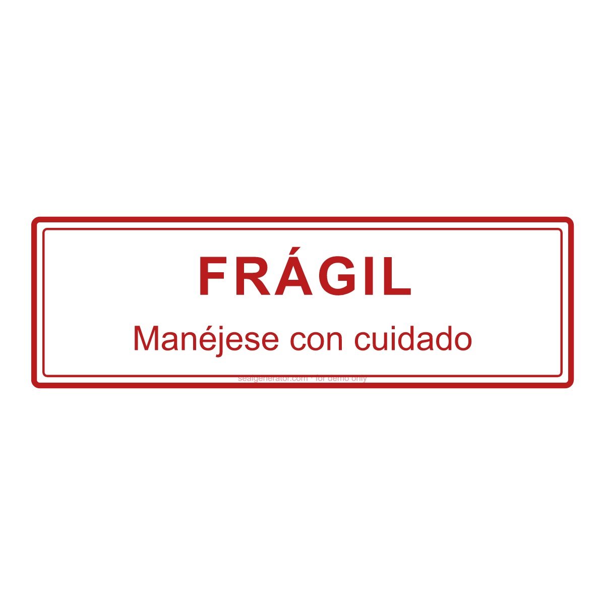 Crear un sello FRÁGIL — Vista previa