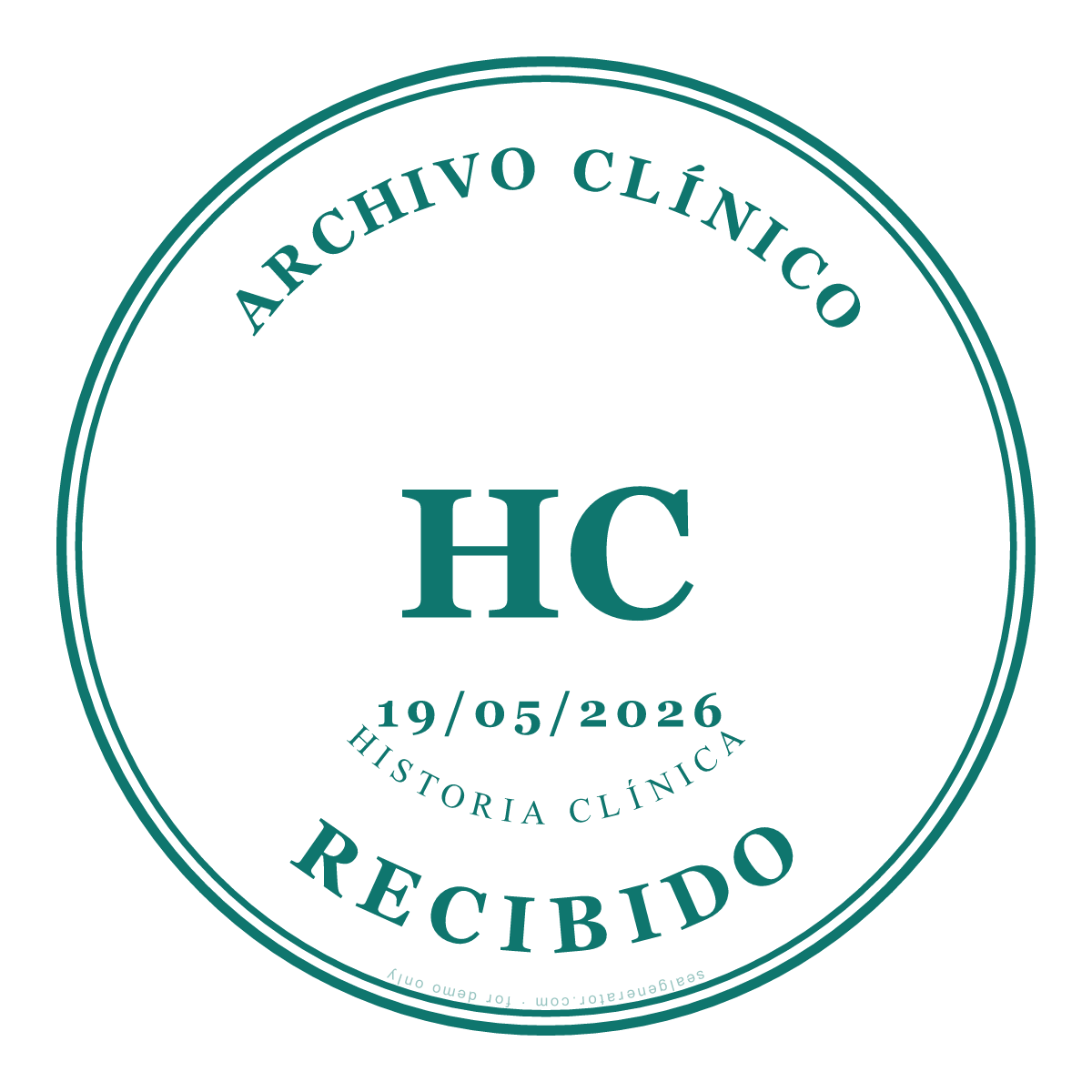 Generador de sello de historial médico — Vista previa