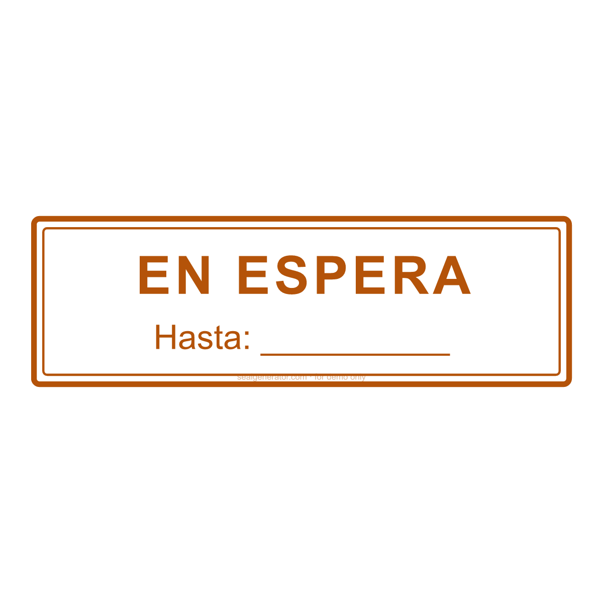 Crear un sello EN ESPERA — Vista previa