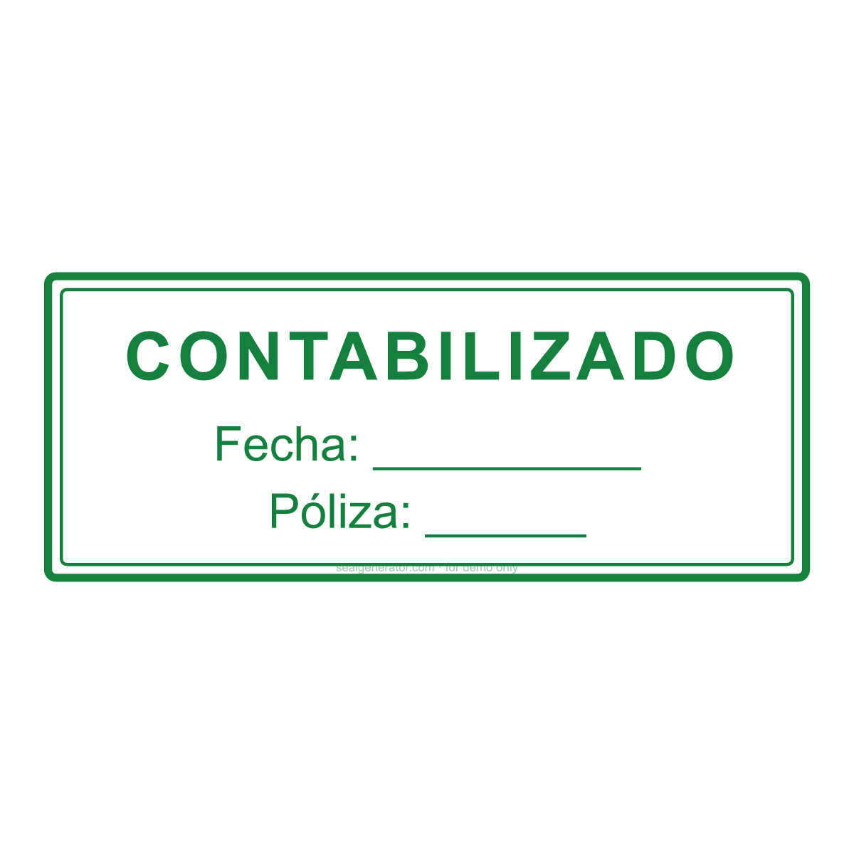 Crear un sello CONTABILIZADO — Vista previa