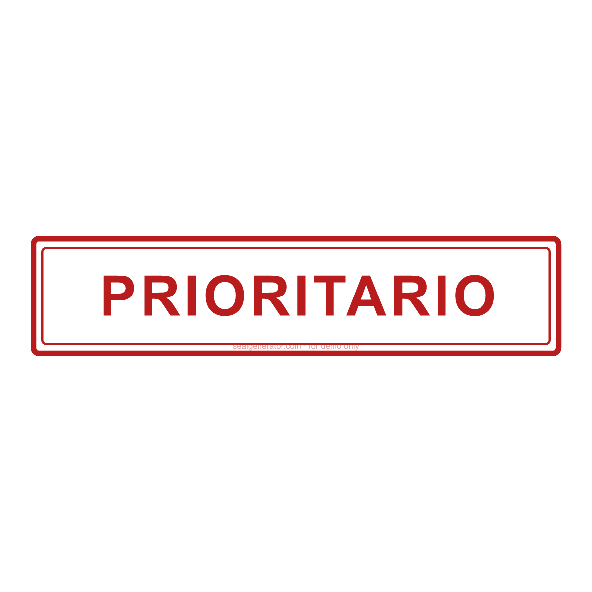 Crear un sello PRIORITARIO — Vista previa