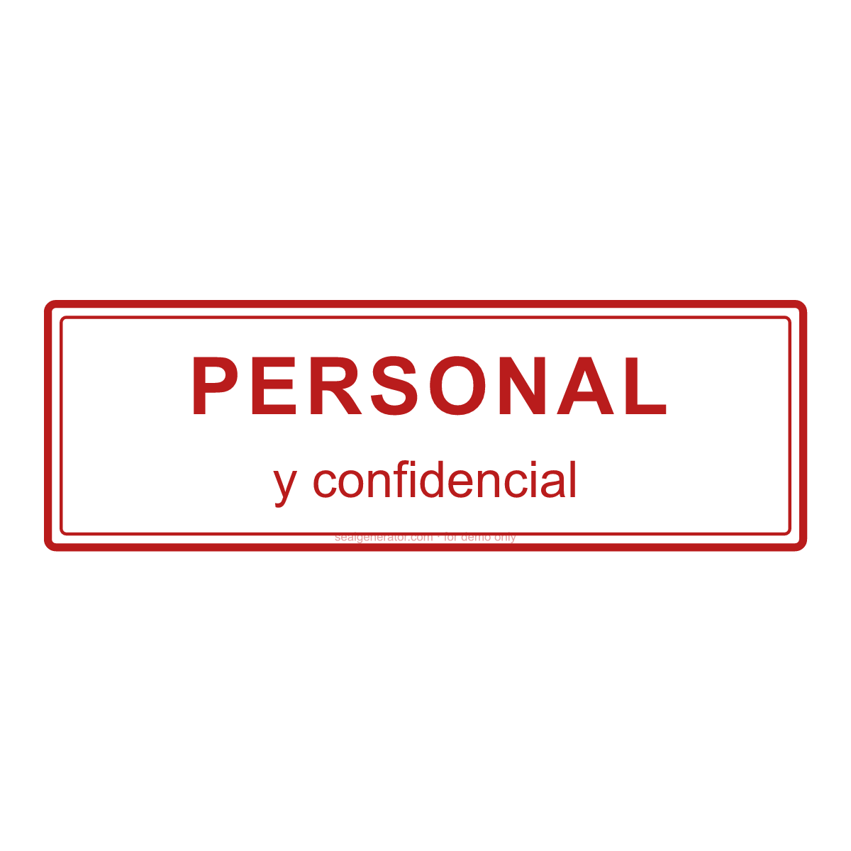 Crear un sello «Personal y confidencial» — Vista previa