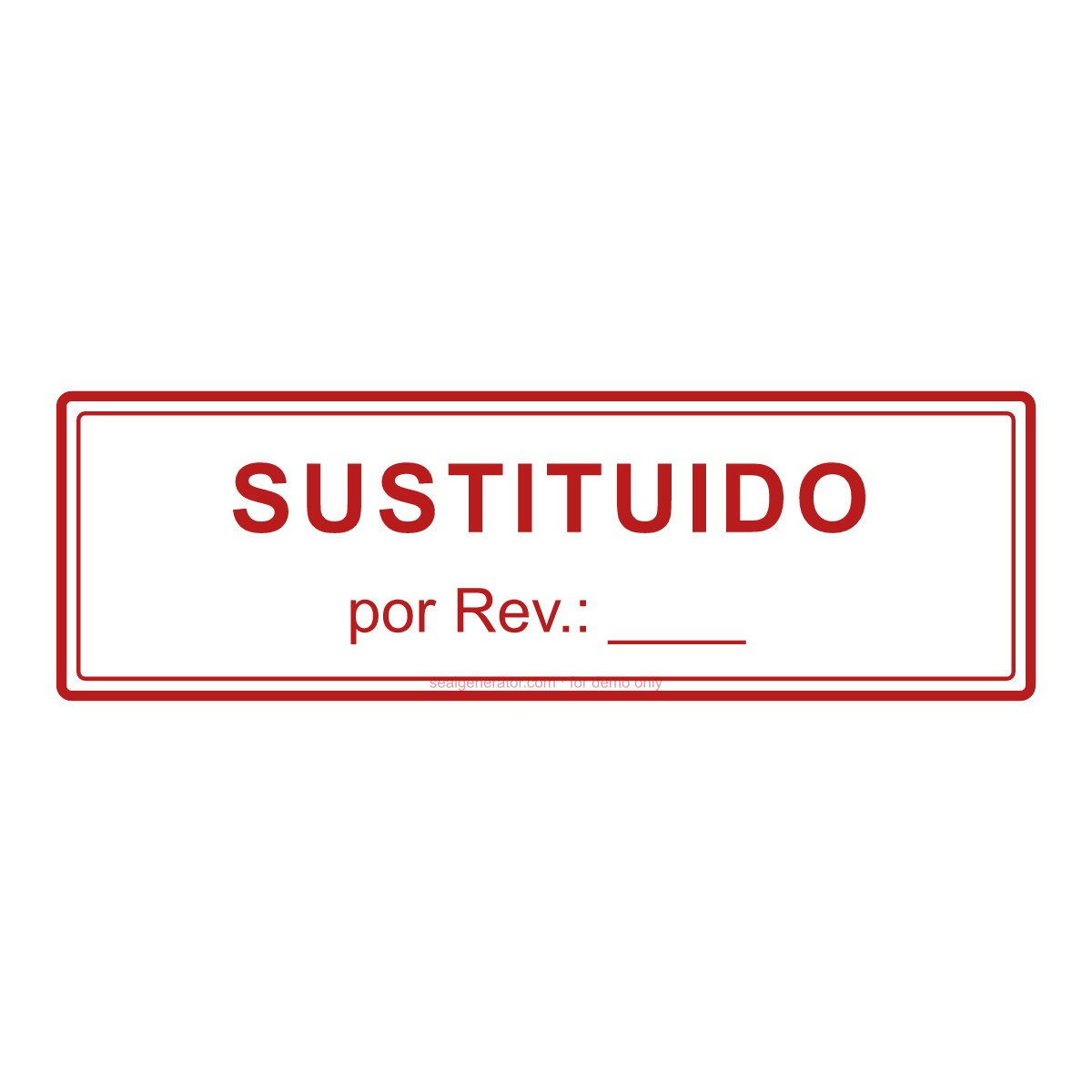 Crear un sello SUSTITUIDO — Vista previa