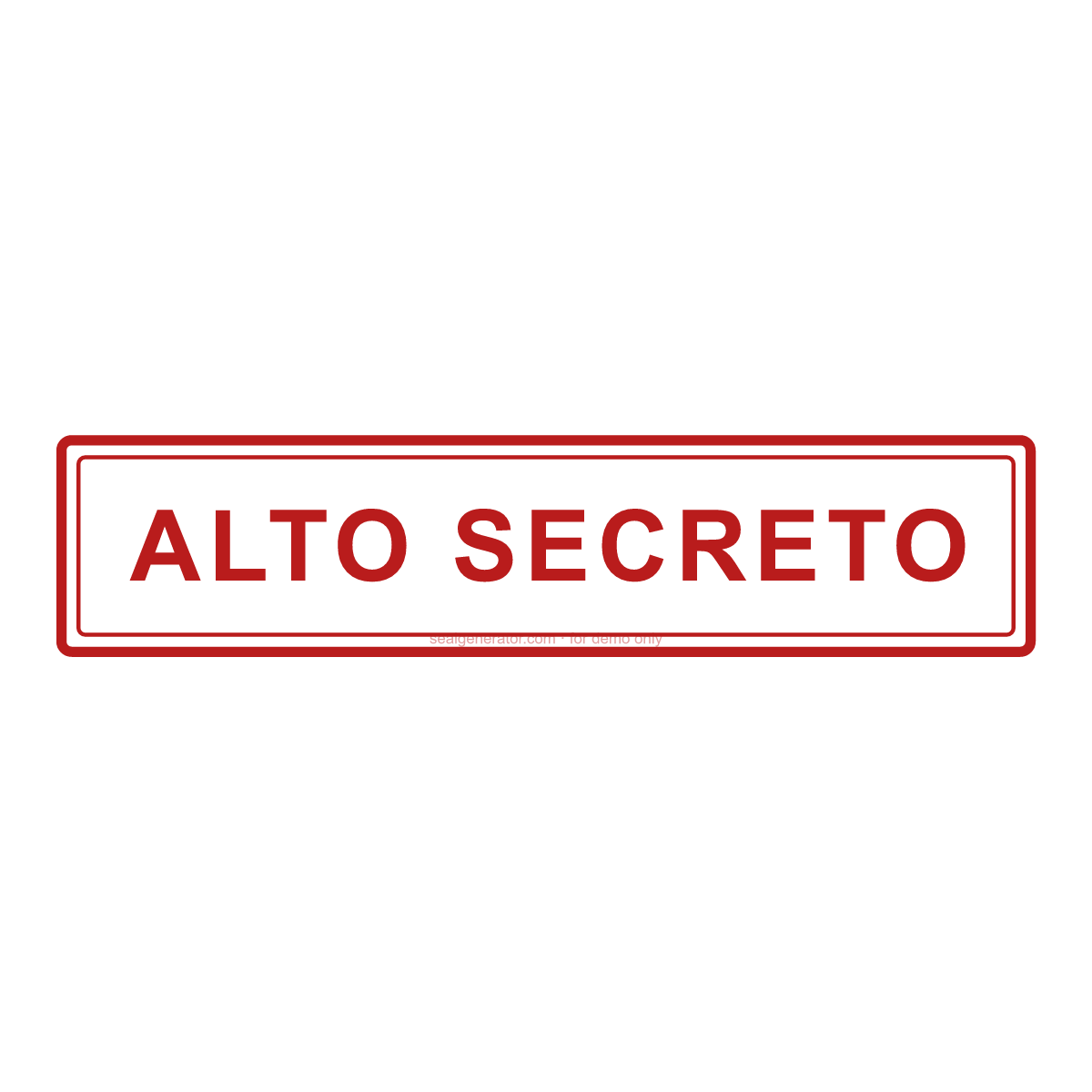 Crear un sello ALTO SECRETO — Vista previa