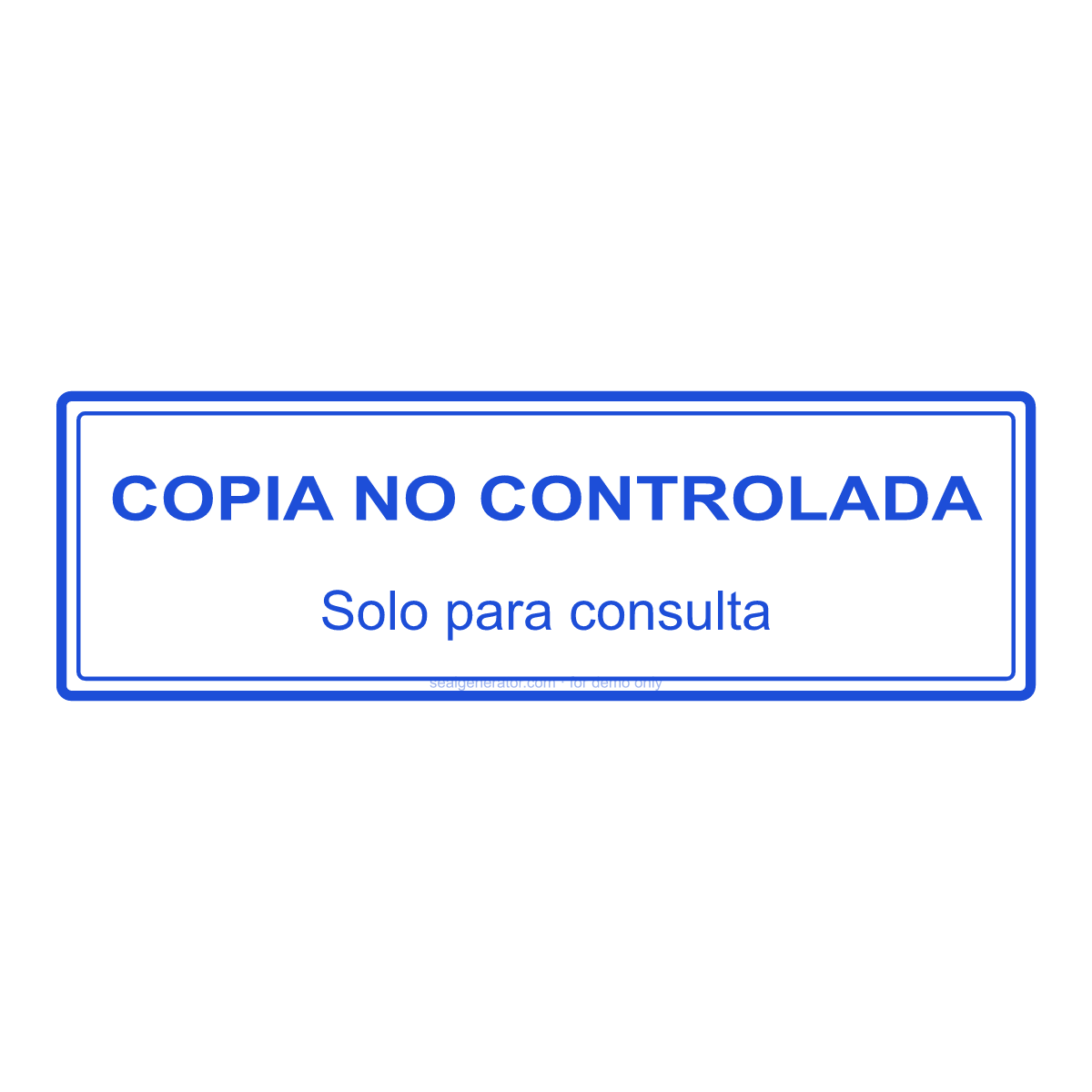 Crear un sello COPIA NO CONTROLADA — Vista previa