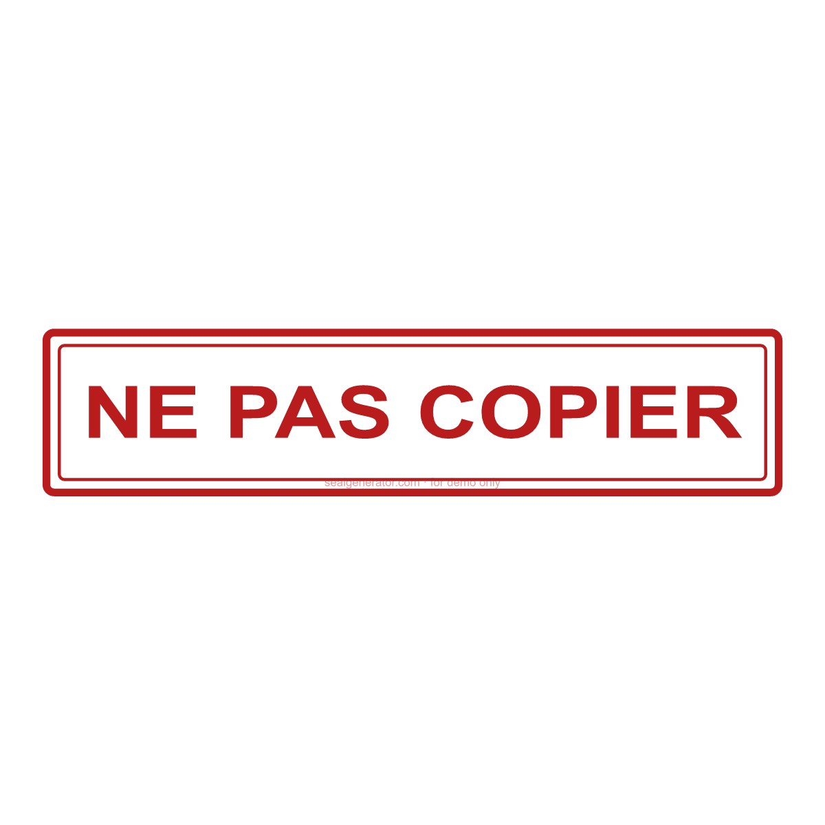 Créer un tampon NE PAS COPIER — Aperçu en direct