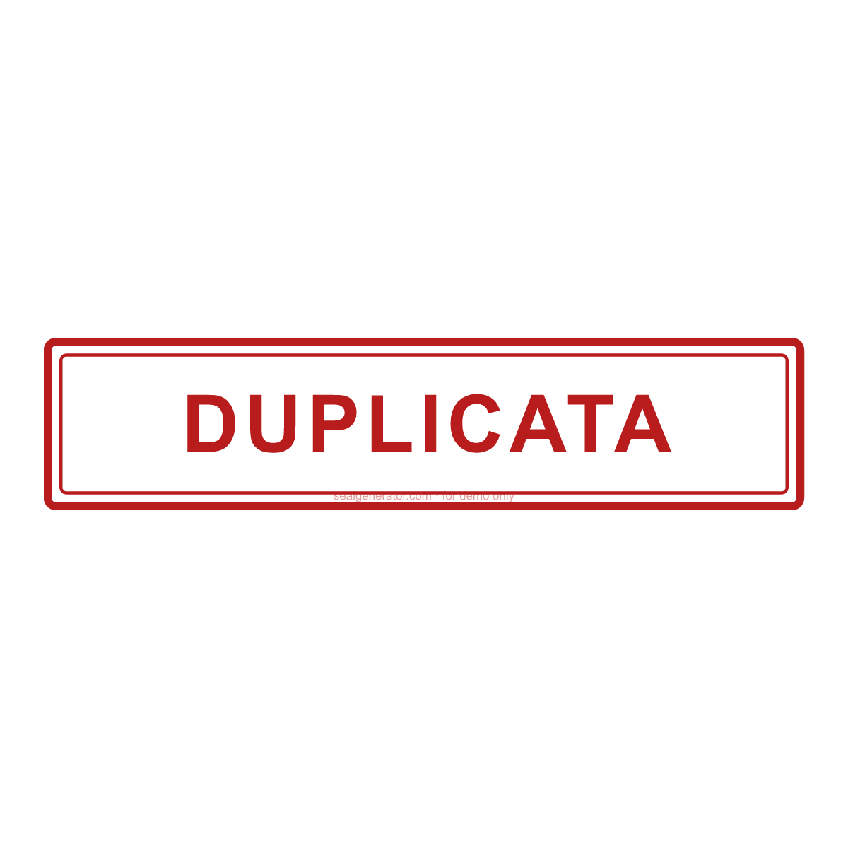 Créer un tampon DUPLICATA — Aperçu en direct