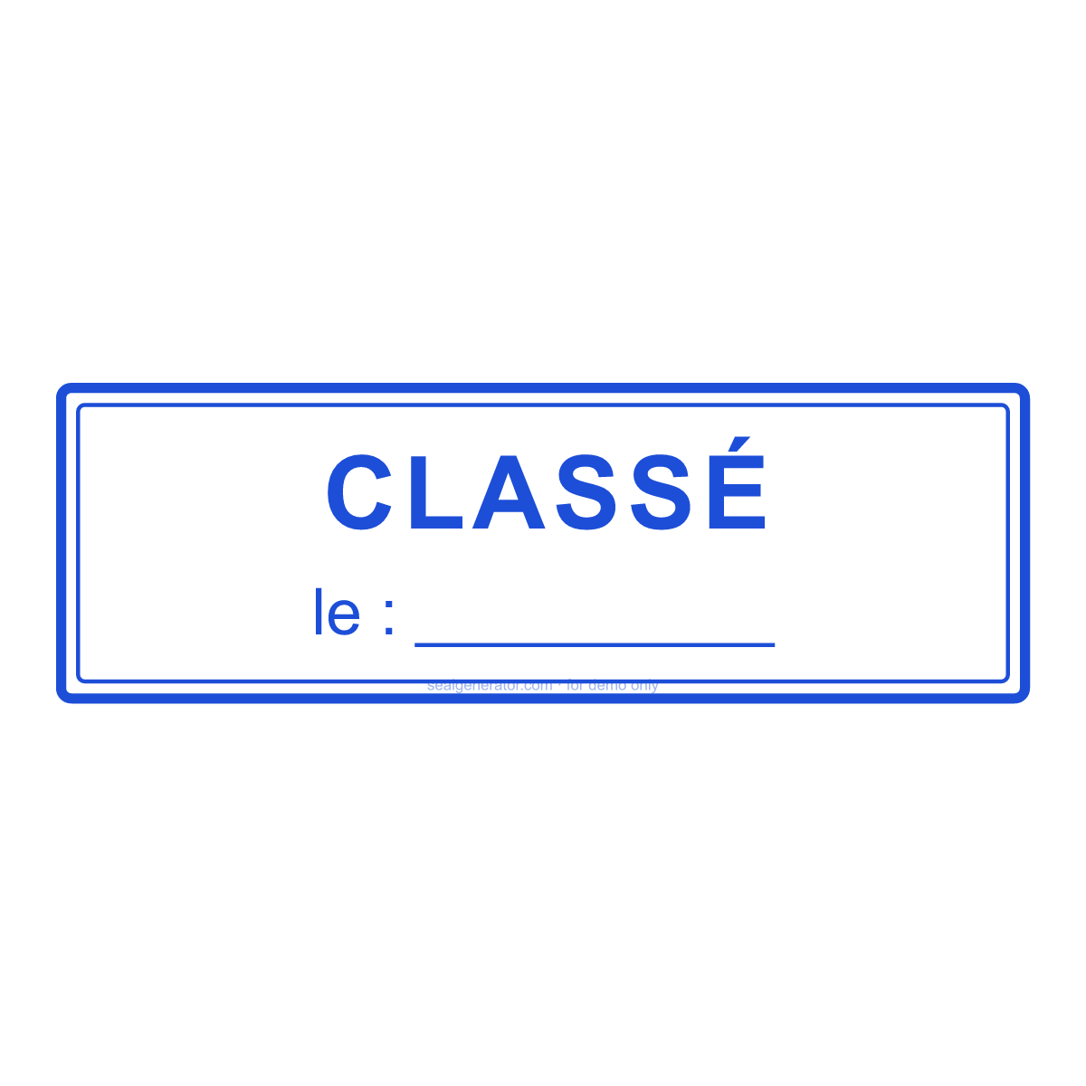 Créer un tampon CLASSÉ — Aperçu en direct