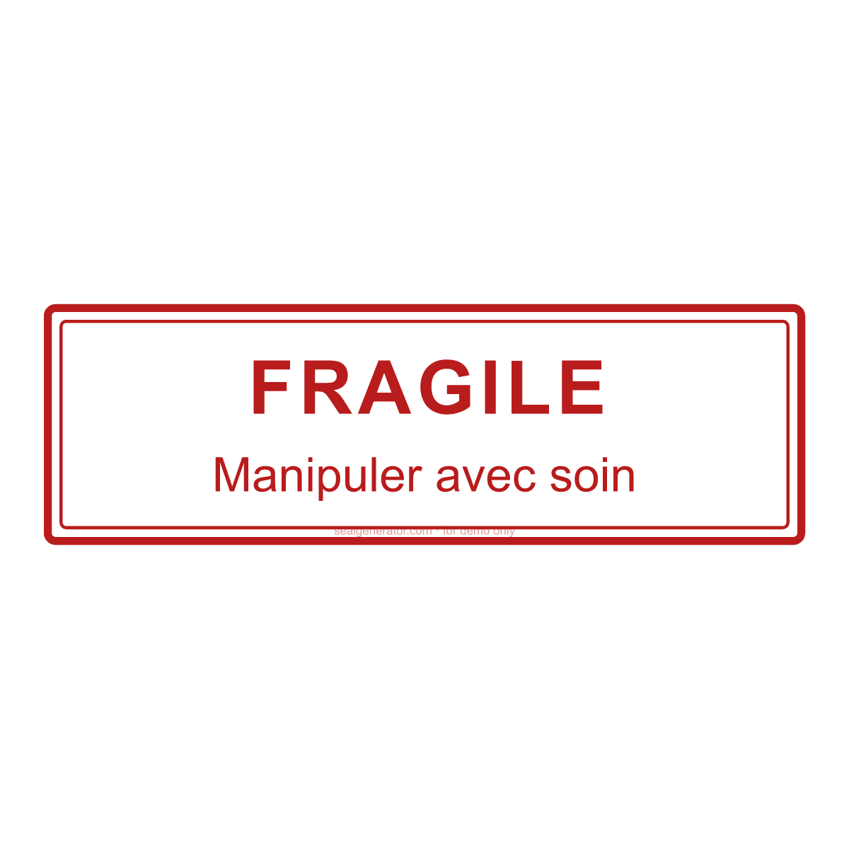 Créer un tampon FRAGILE — Aperçu en direct