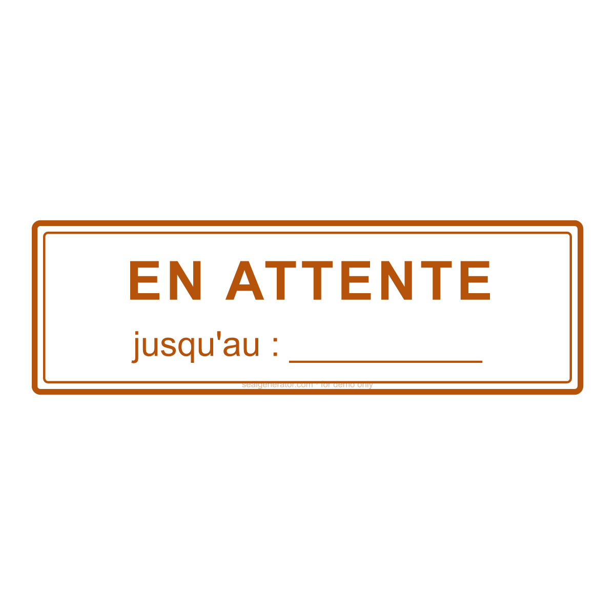 Créer un tampon EN ATTENTE — Aperçu en direct