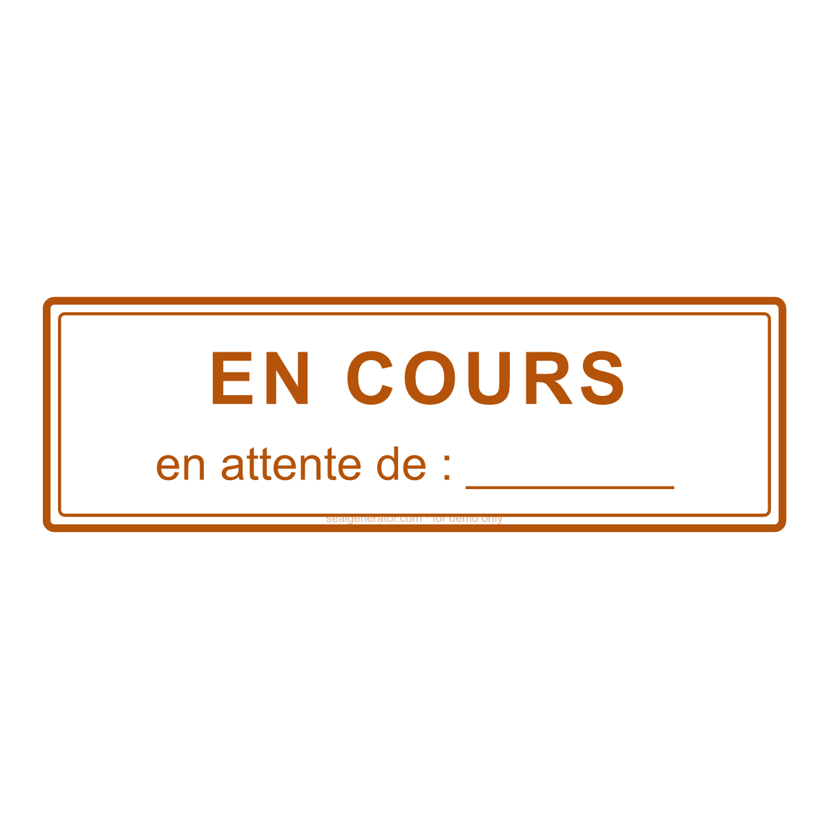Créer un tampon EN COURS — Aperçu en direct
