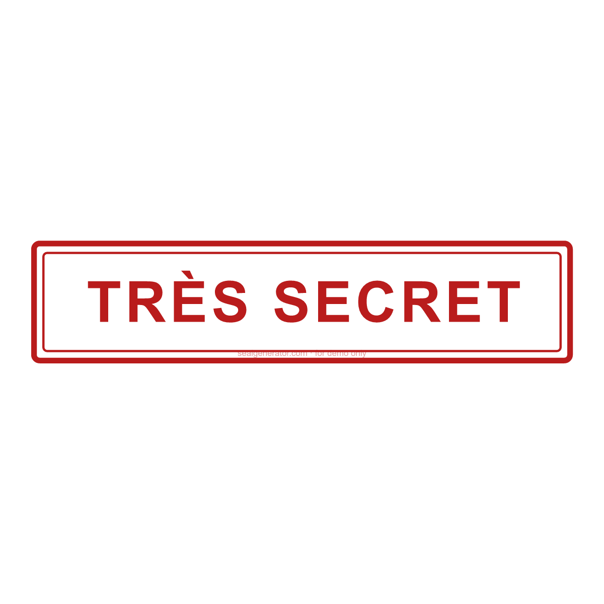 Créer un tampon TRÈS SECRET — Aperçu en direct