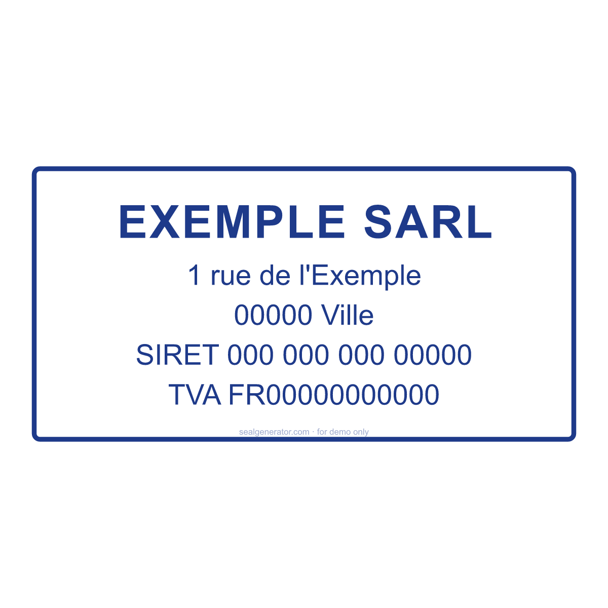 French Company Stamp Generator (Tampon SIRET) — Live preview