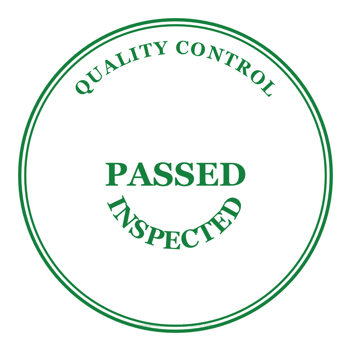 QC Inspection Stamp Generator (Passed) — Live preview