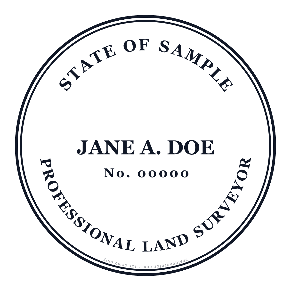 Land Surveyor Seal Generator (PLS) — Live preview
