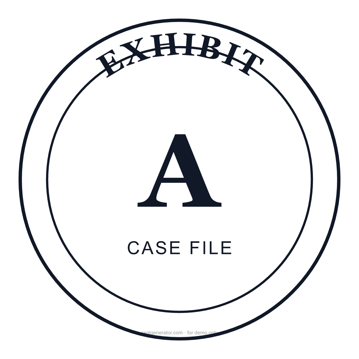 Legal Exhibit Stamp Generator — Live preview