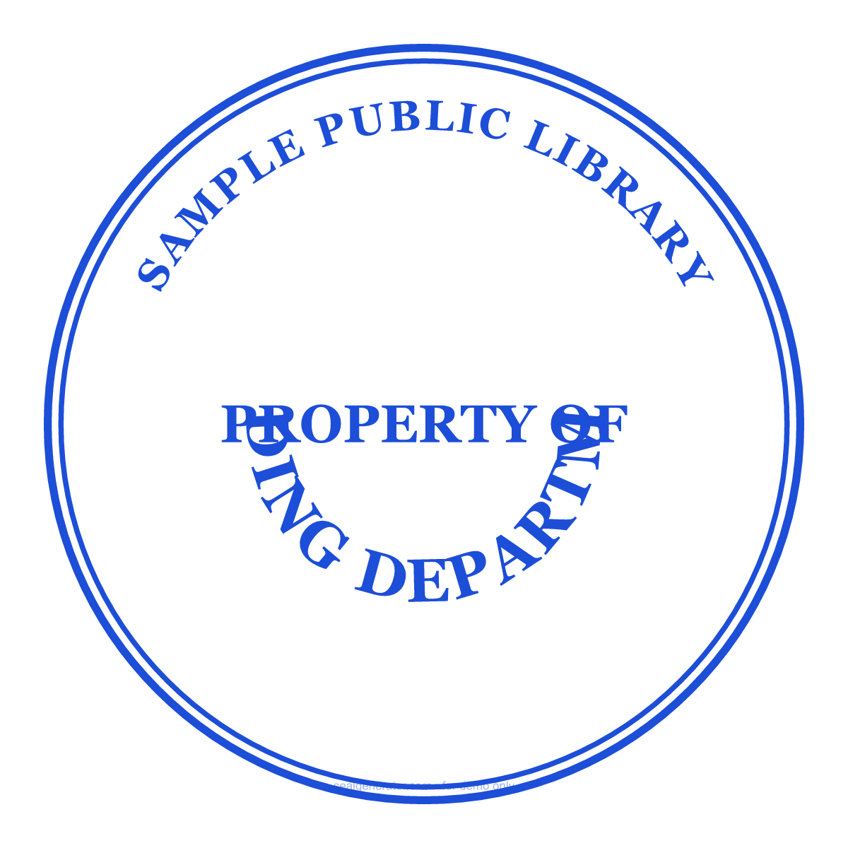 Library Stamp Generator — Live preview