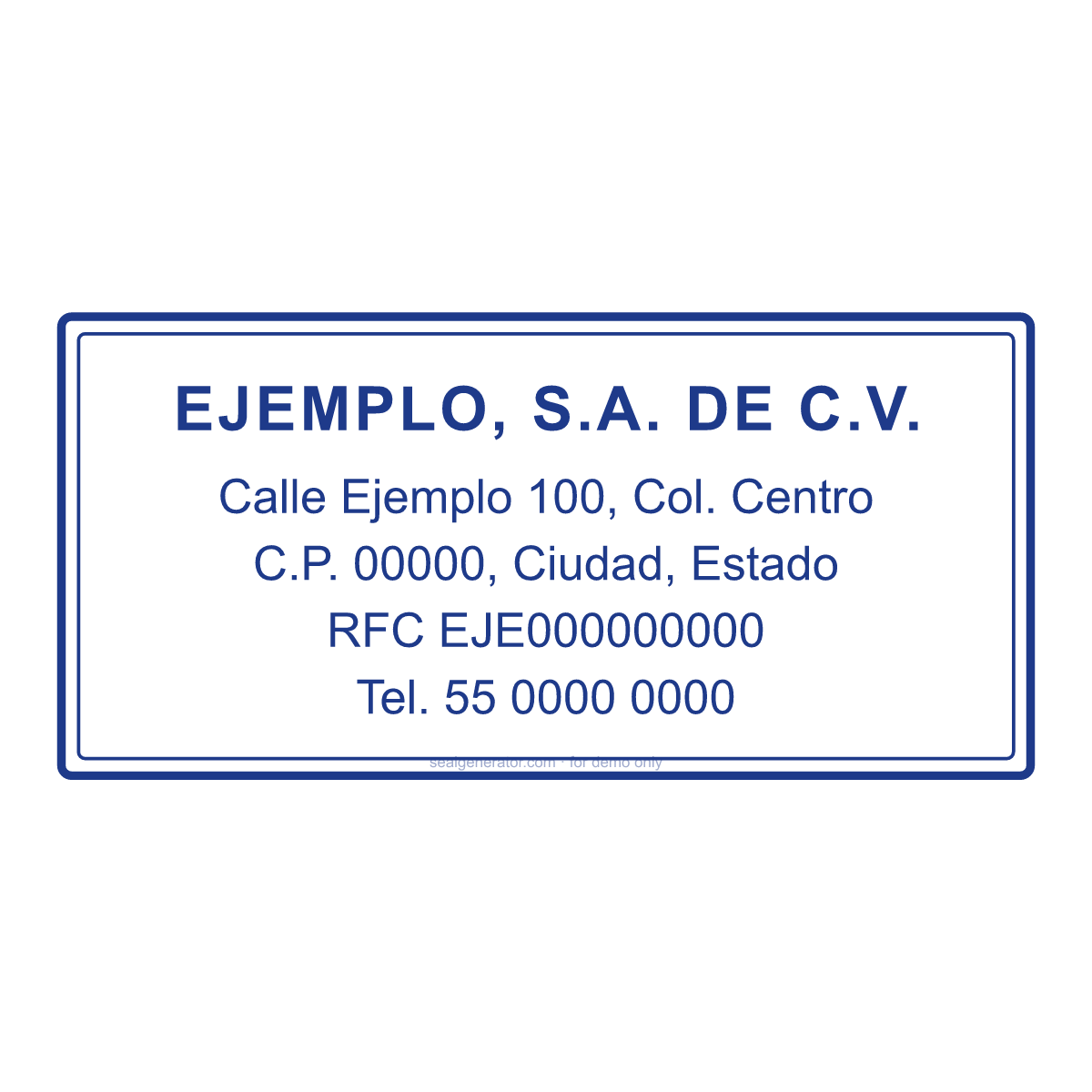 Mexican Company Stamp Generator (Sello con RFC) — Live preview