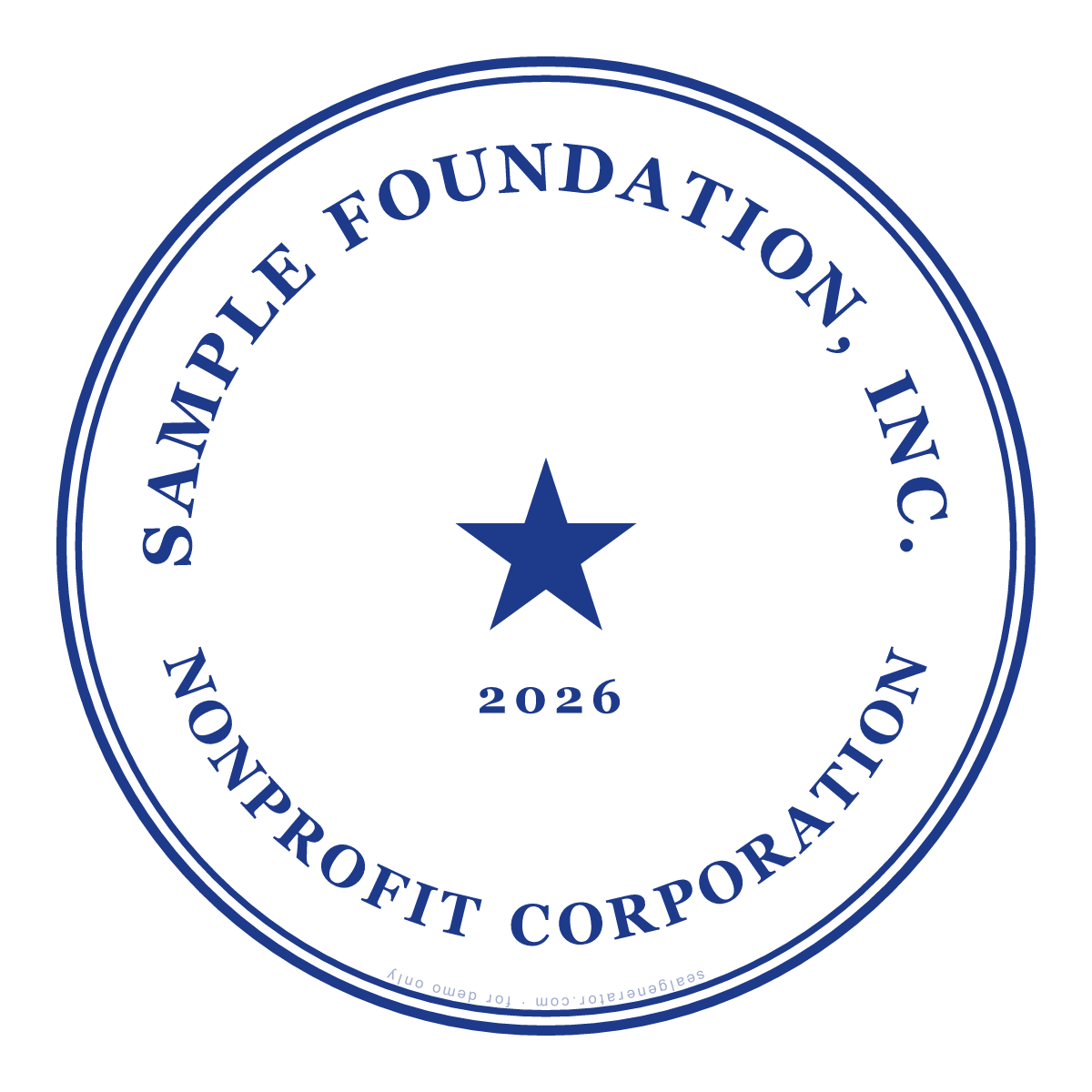 Nonprofit Corporate Seal Generator — Live preview