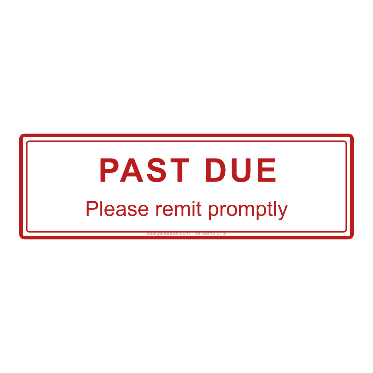 Past Due Stamp Generator — Live preview