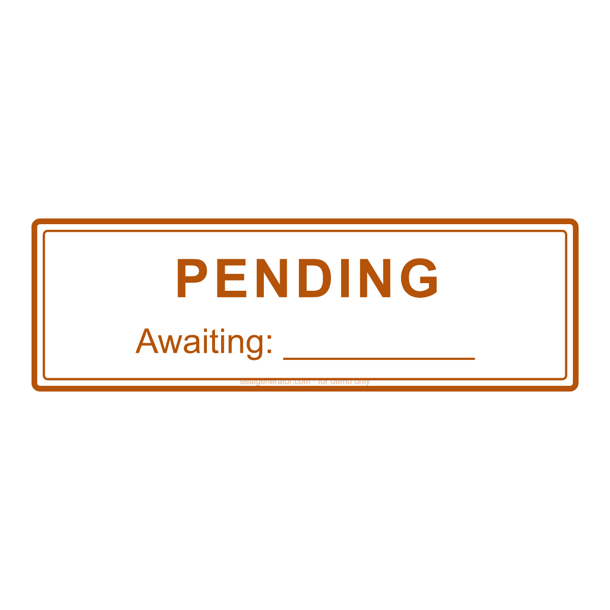Pending Stamp Generator — Live preview