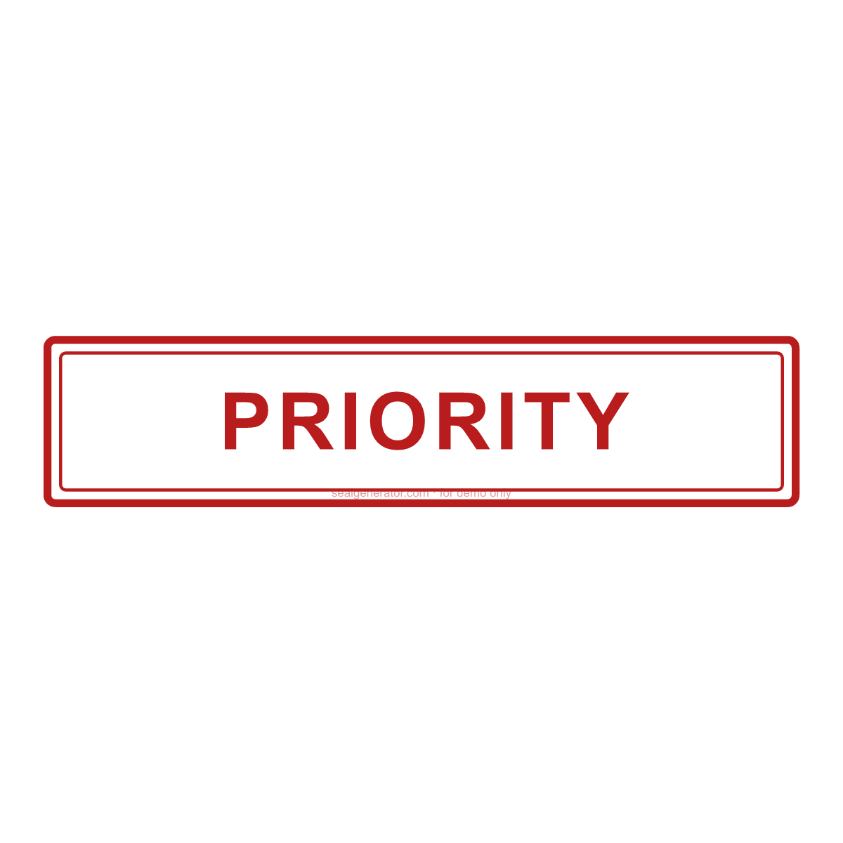 Priority Stamp Generator — Live preview