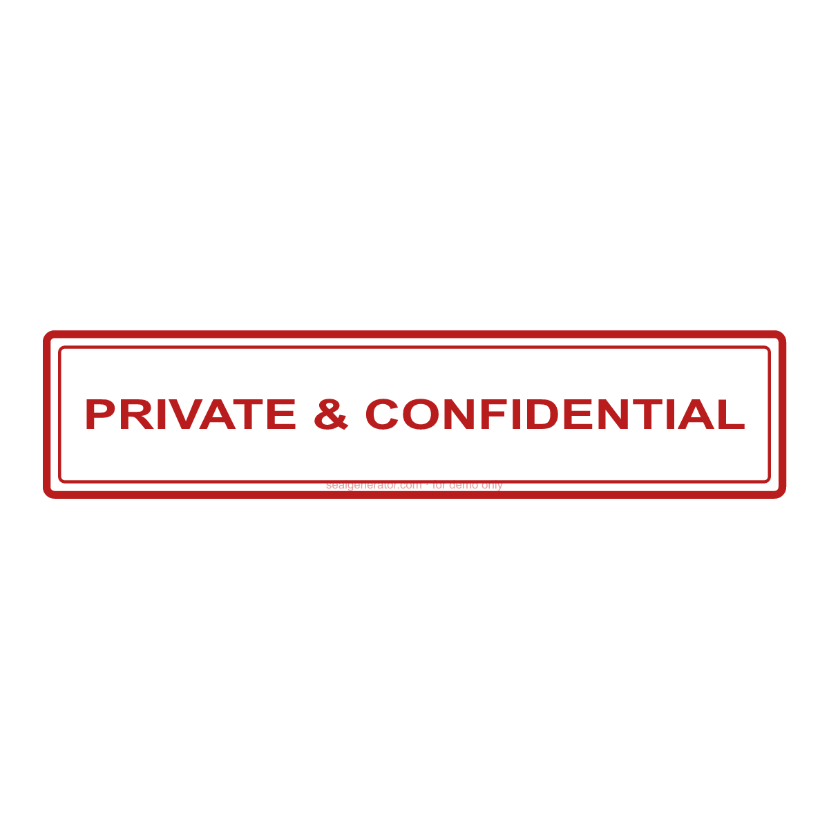 Private & Confidential Stamp Generator — Live preview