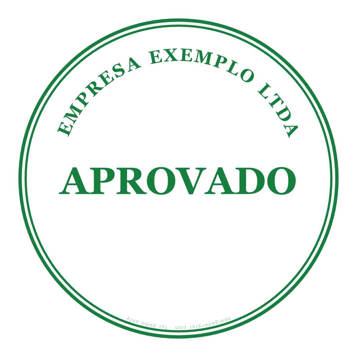Gerador de carimbo APROVADO — Prévia ao vivo