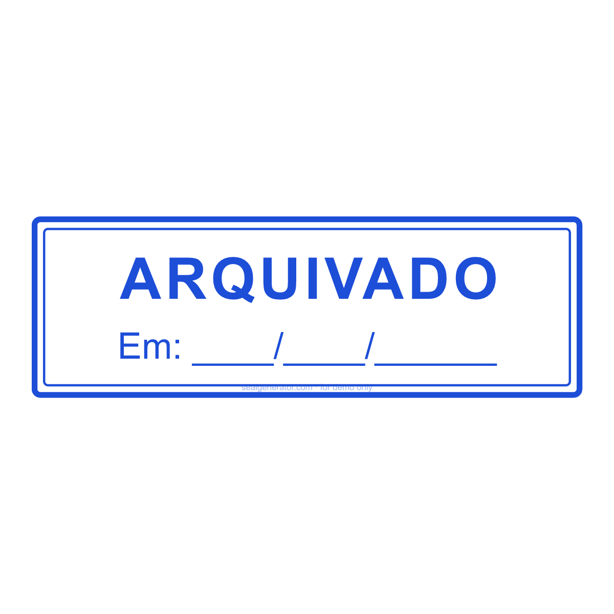 Criar carimbo ARQUIVADO — Prévia ao vivo