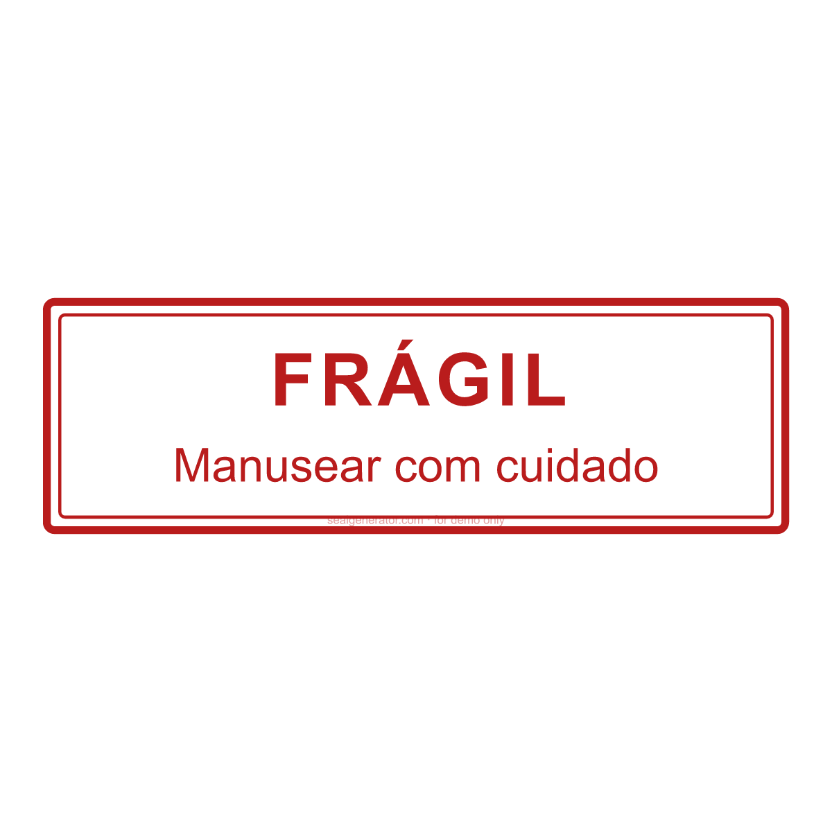Criar carimbo FRÁGIL — Prévia ao vivo