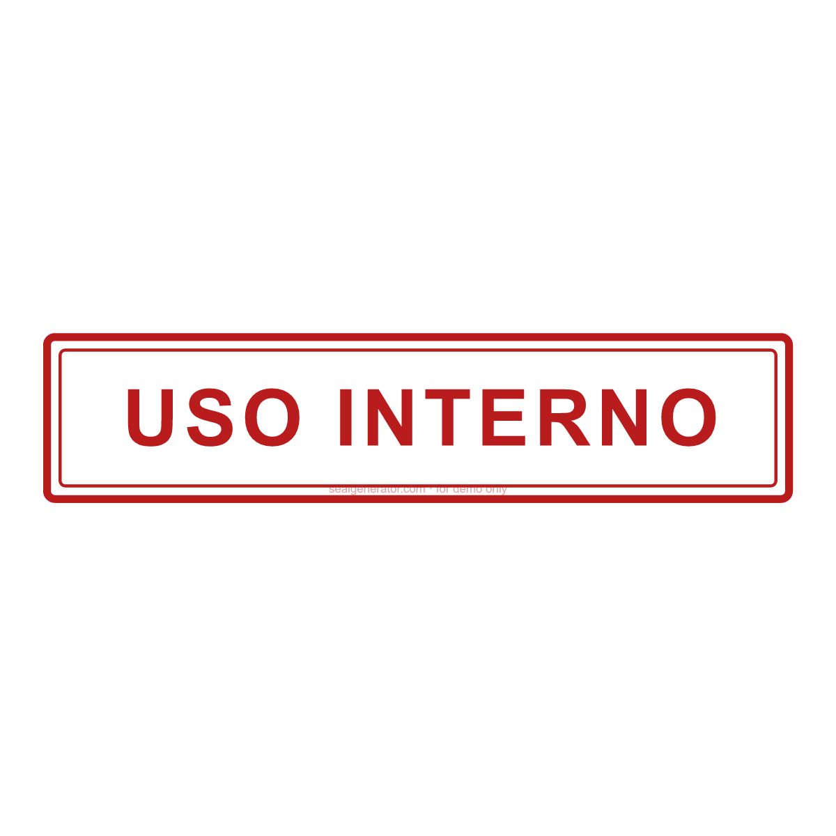 Criar carimbo USO INTERNO — Prévia ao vivo